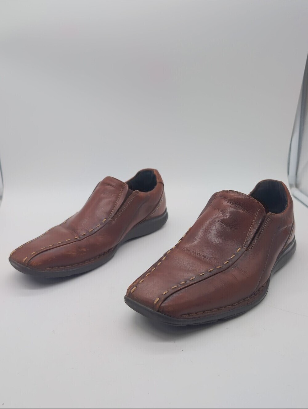 PIKOLINOS Men’s Brown Leather Slip-On Loafers EU 43 (US 10)